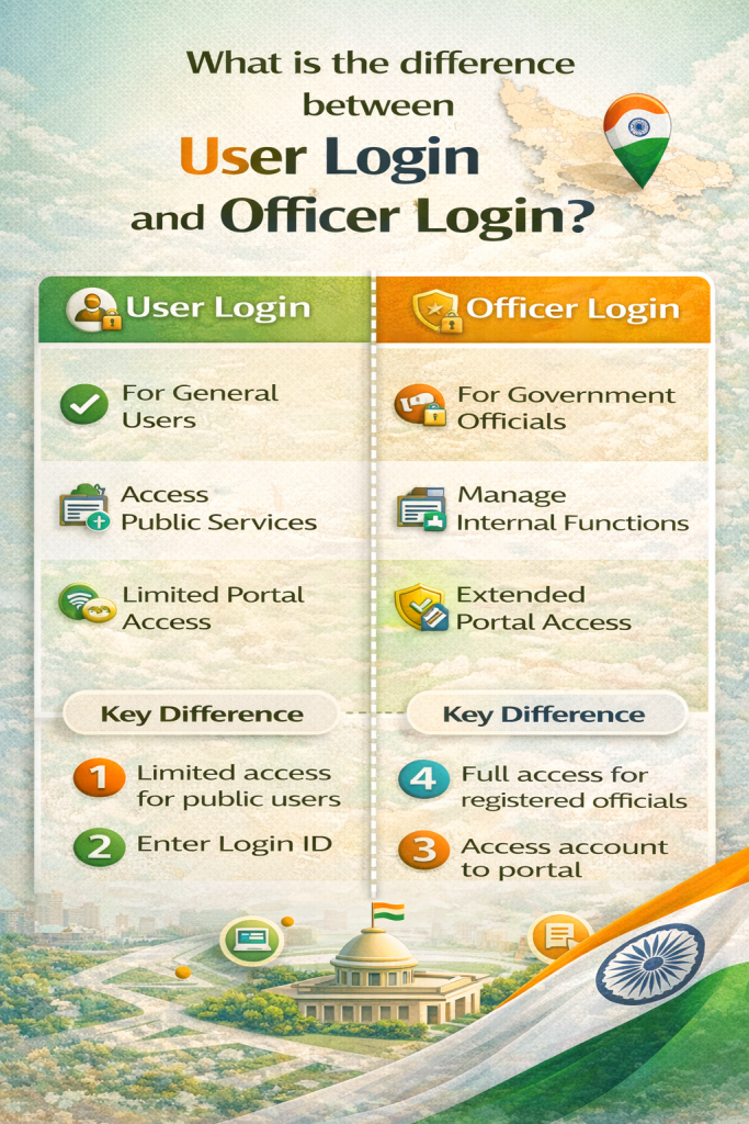 What is the difference between User Login and Officer Login