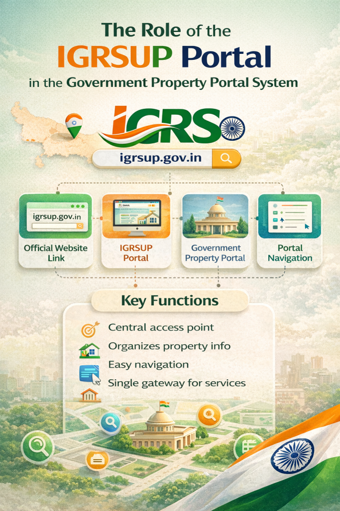 What is the role of the IGRSUP Portal in the Government Property Portal system